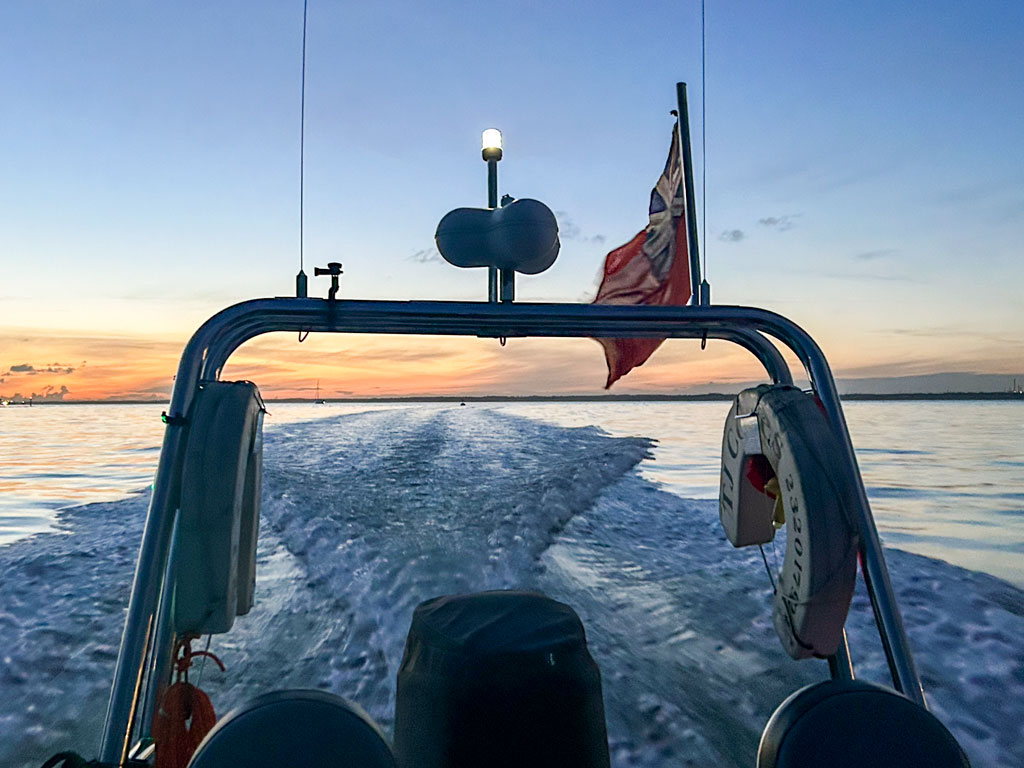 Evening on a RIB